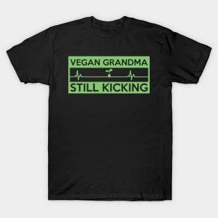 Vegan Heartbeat Vegetarian Grandma Grandparents Gift T-Shirt